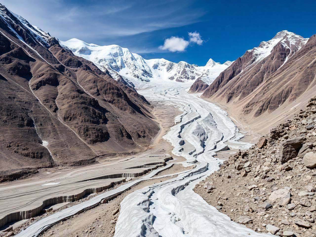 Hispar Glacier and Snow Lake route in northern Pakistan