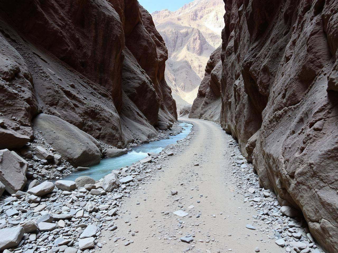 Braldu River Valley access route toward Baltoro Glacier