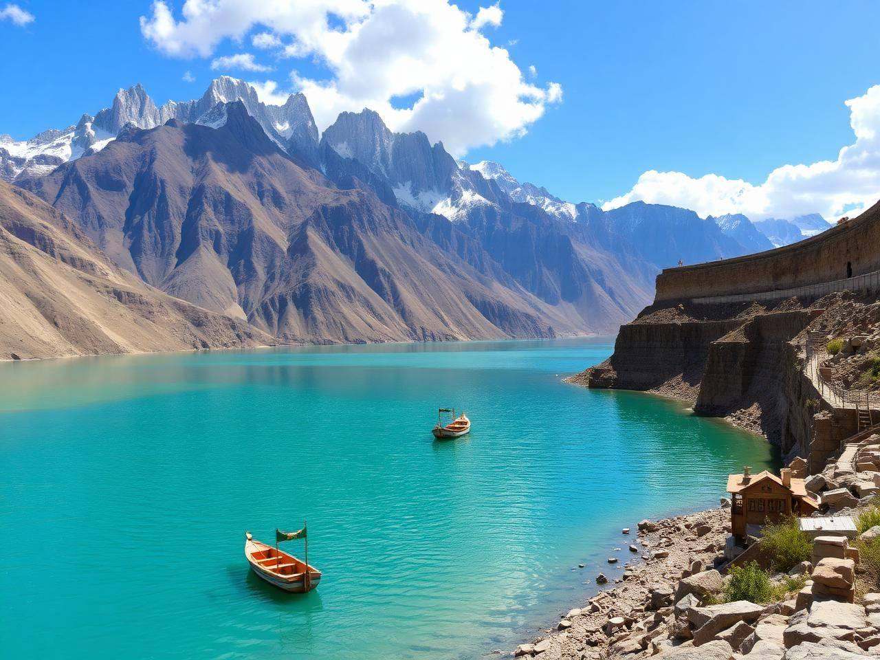 Famous places in Hunza Valley including Passu and Attabad Lake