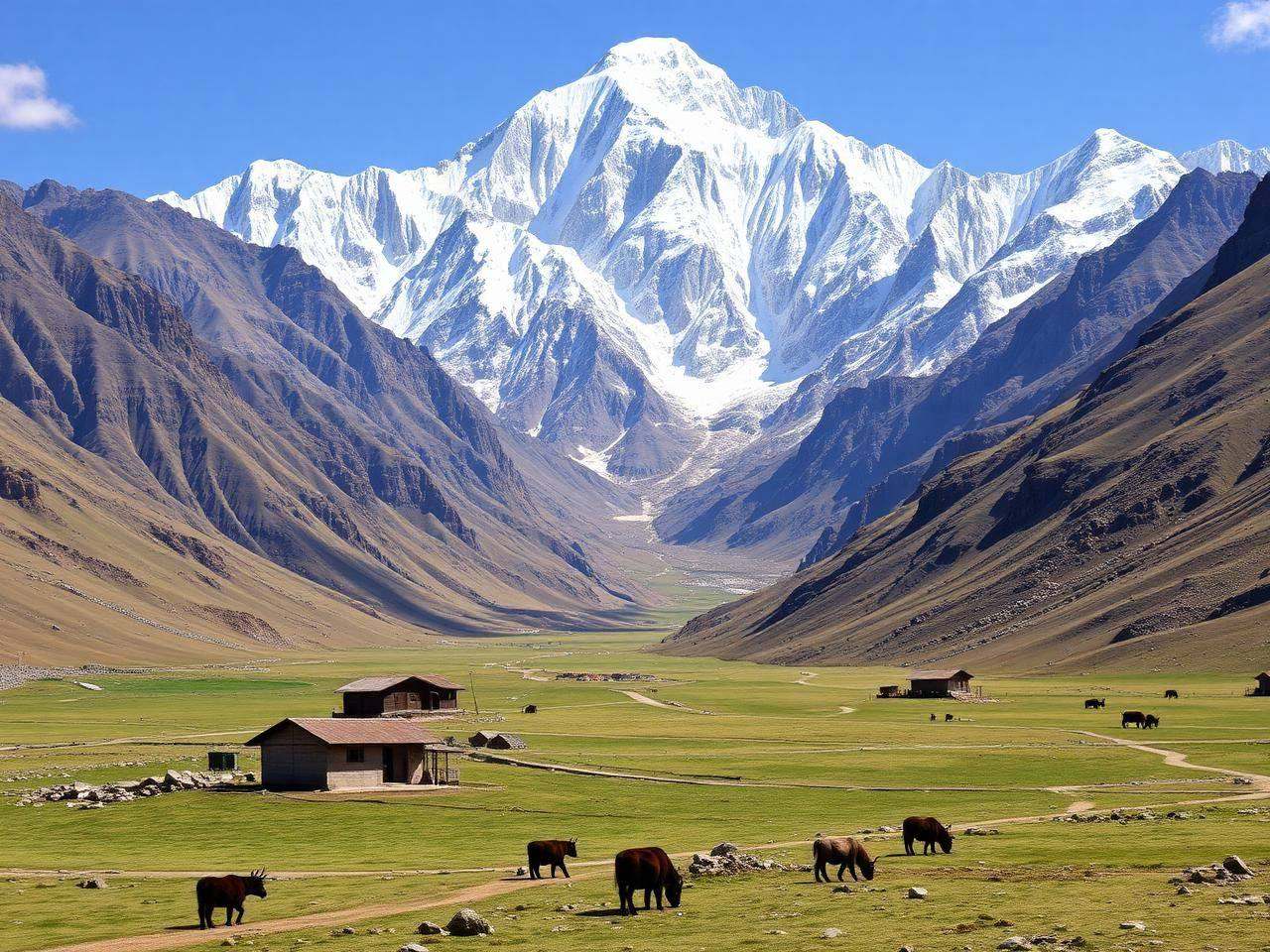 Rupal Valley below Nanga Parbat Rupal Face