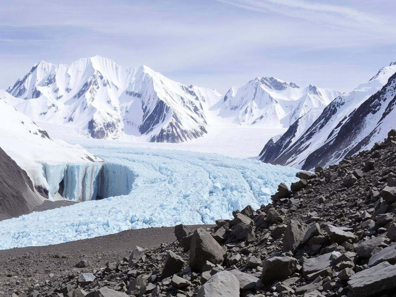 Baltoro Muztagh and Baltoro Glacier in the Karakoram