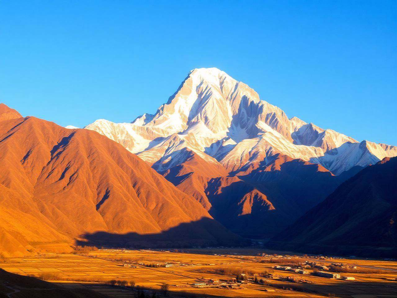 Rakaposhi and Haramosh mountain region in Gilgit-Baltistan