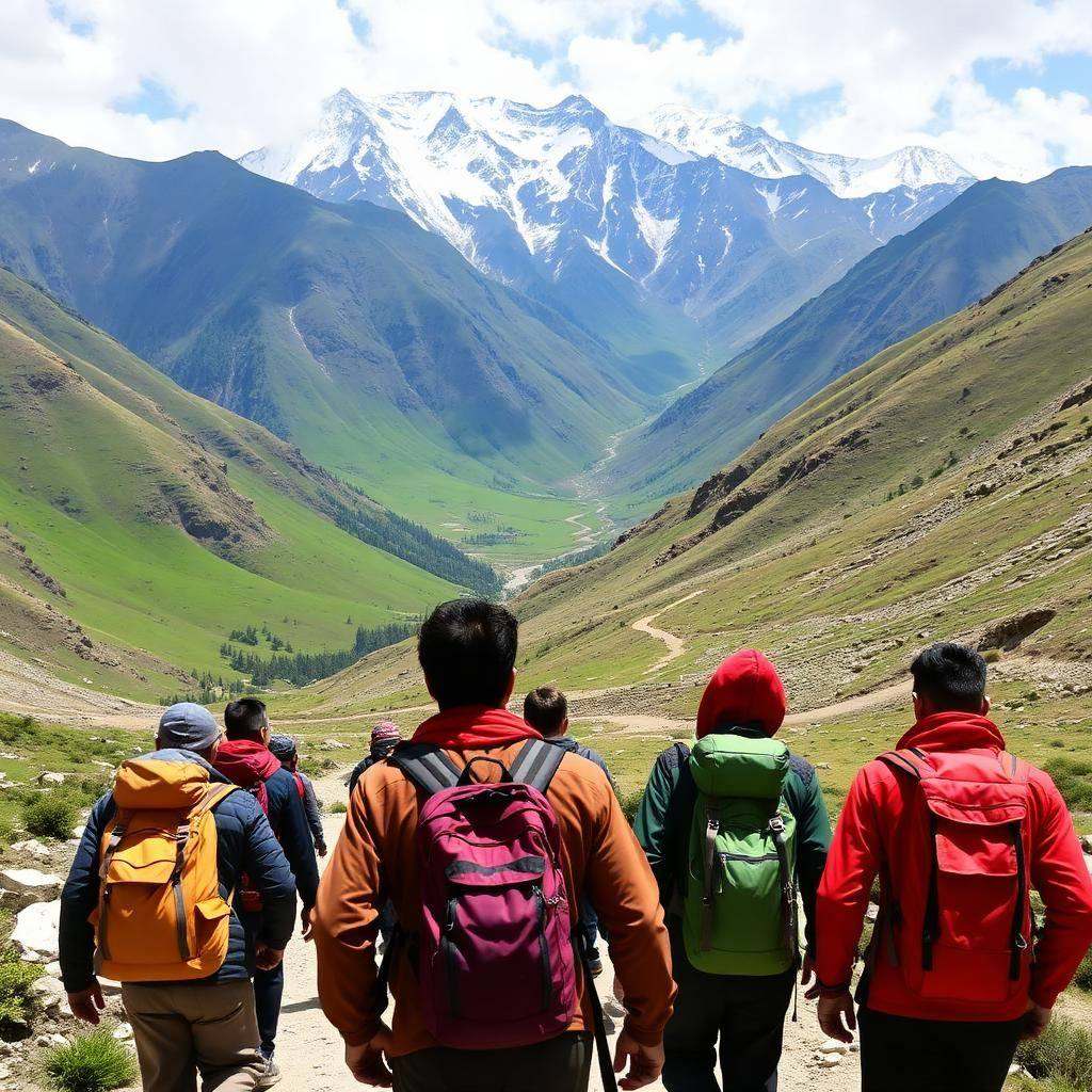 Fixed departure trekking group in northern Pakistan