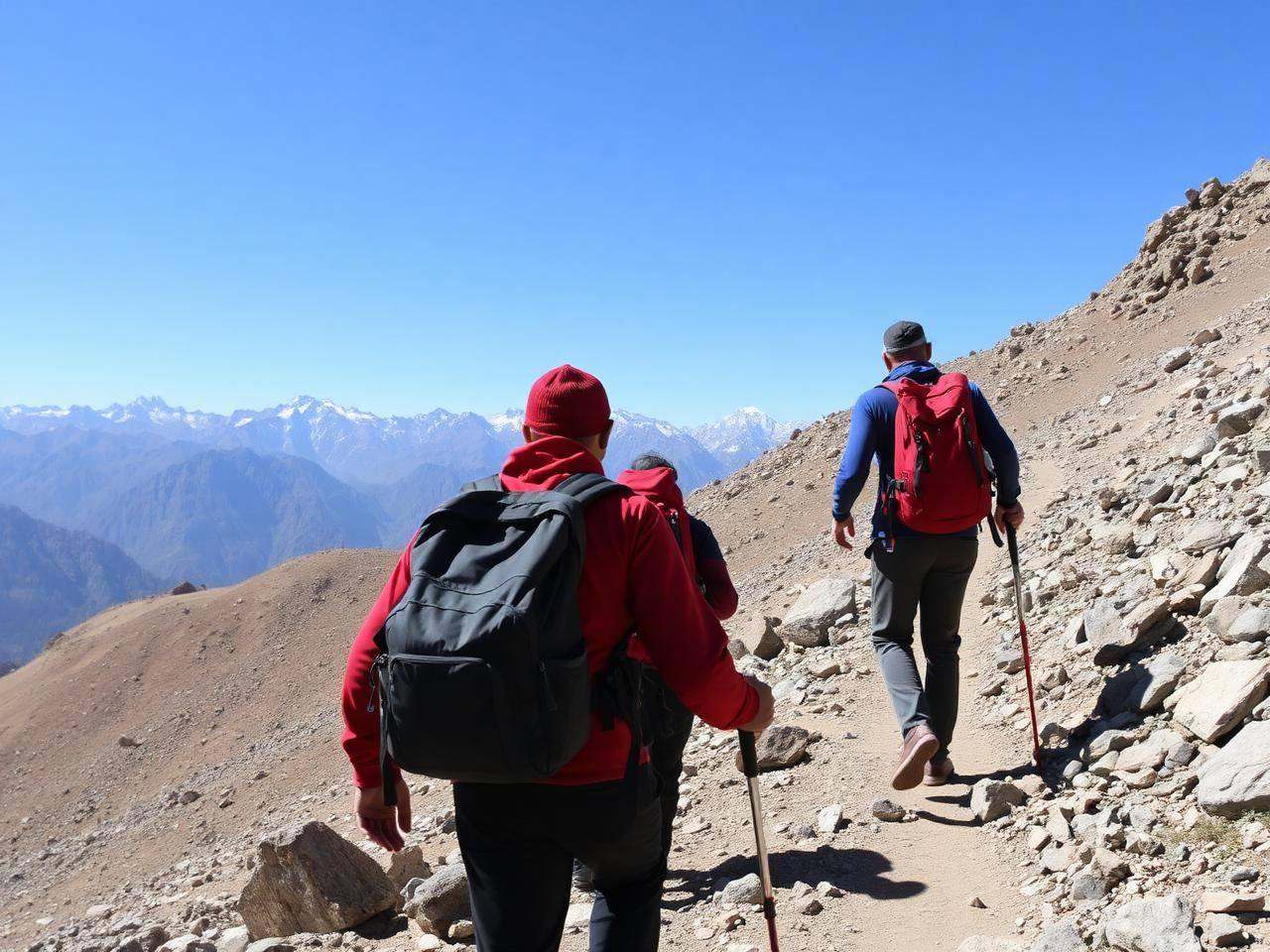 Technical Difficulty 2 active mountain trekking route