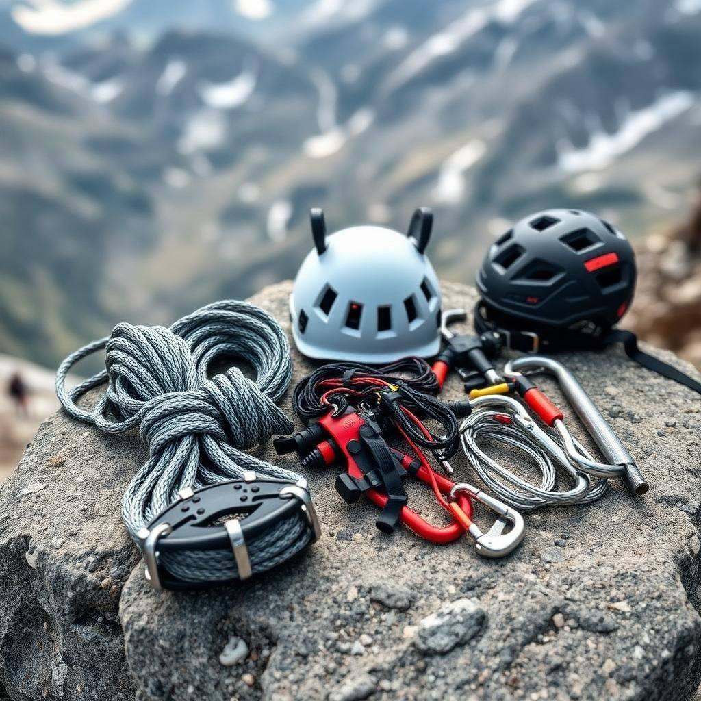 Preparation and safety equipment for alpine style climbing