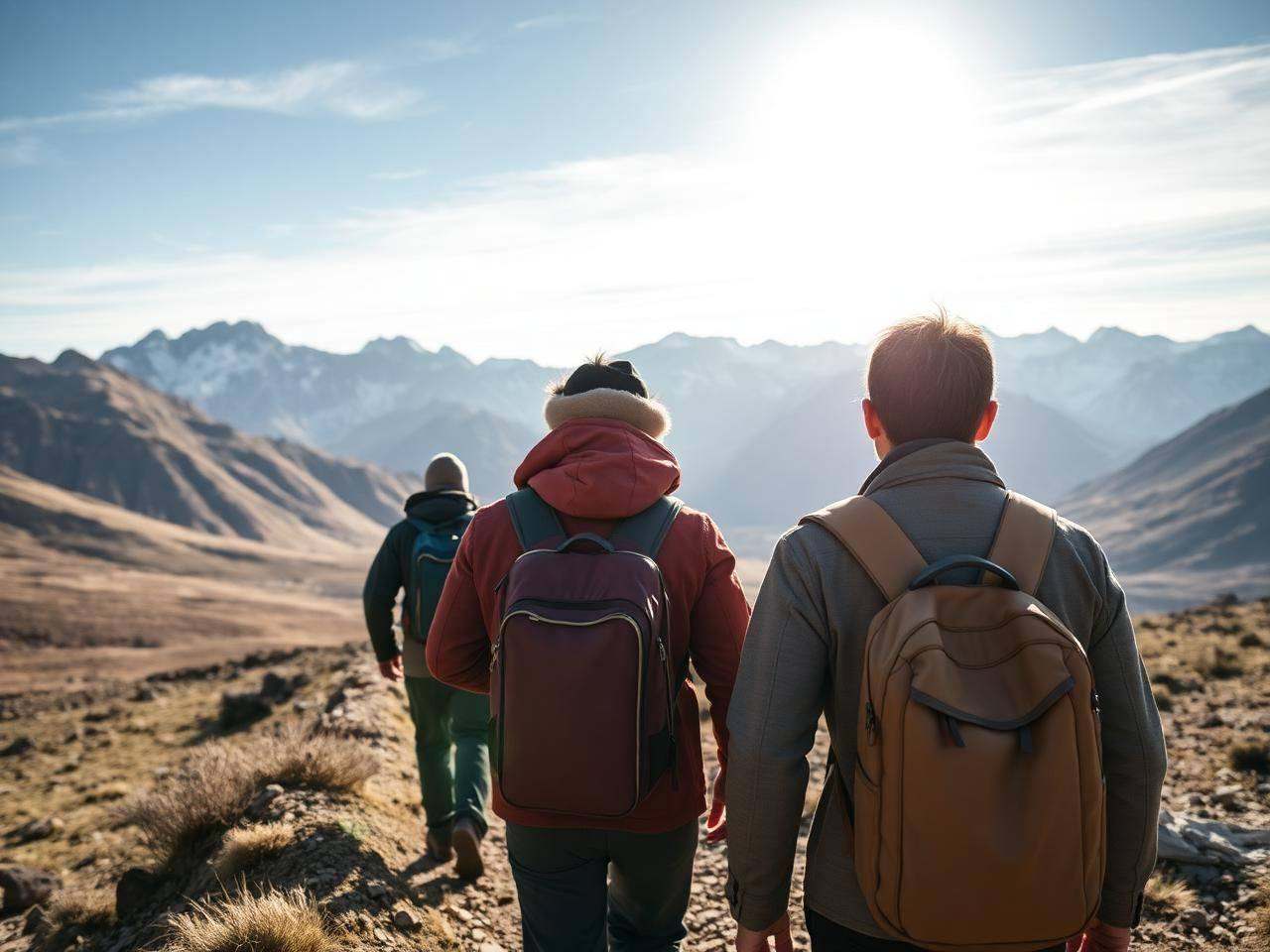 Travelers exploring remote Pamir mountain routes